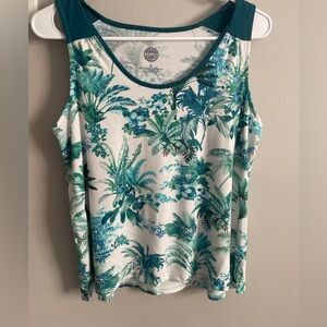Tommy Bahama Green and Blue Tropical Tank Top